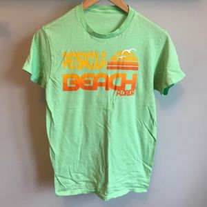 Bright green Pensacola beach tee
